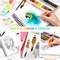Ohuhu Mix Media Pad, Mixed Media Art Sketchbook, 120 LB/200 GSM Heavyweight Papers, Spiral Bound Mixed Media Paper Pad for Acrylic, Painting Christmas Gift